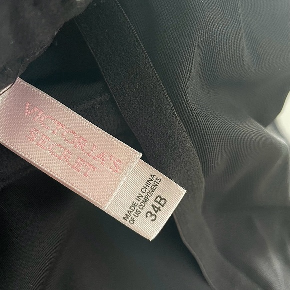 Vintage Y2K 2002 black push-up balconette 34B bustier strapless option - Picture 4 of 11